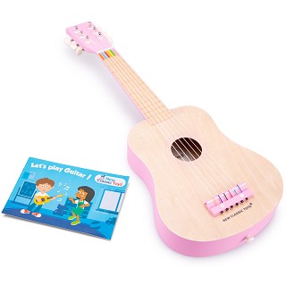 Toy guitar deluxe - natural/pink